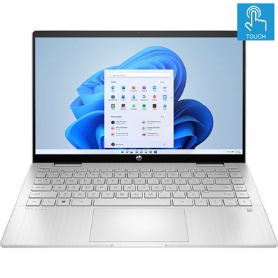 HP Pavilion x360 14-EK0033DX 2-in-1 Laptop - Intel Core i5-1235U/i7-1255U, 8GB/16GB DDR4 512GB SSD Intel Graphics Fingerprint Reader 14" FHD IPS Touchscreen Backlit KB Windows 11 | Natural Silver